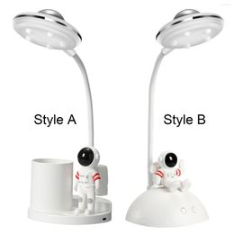 Lampes de table Astronaute Décoration Lampe de bureau Polyvalente Veilleuse Durable Protection des yeux USB Charge Pliable pour le bureau