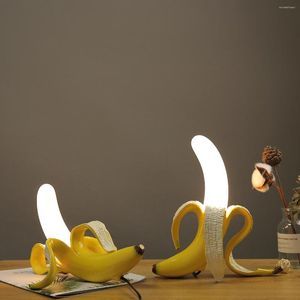 Lampes de table banane veilleuses Art déco moderne salon verre chambre chevet lampe de bureau italie décor à la maison luminaire