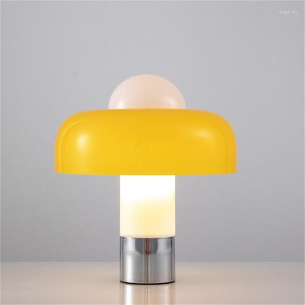 Lampes de table Bauhaus lampe Art moderne verre chapeau bureau lumière postmoderne chambre chevet rétro décoration pour salon