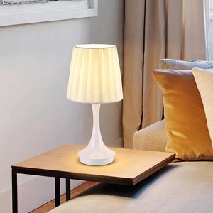 Tafellampen slaapkamer bedlicht licht lichte usb stoffen deksel tafellamp minimalistisch eetkamer sfeer licht