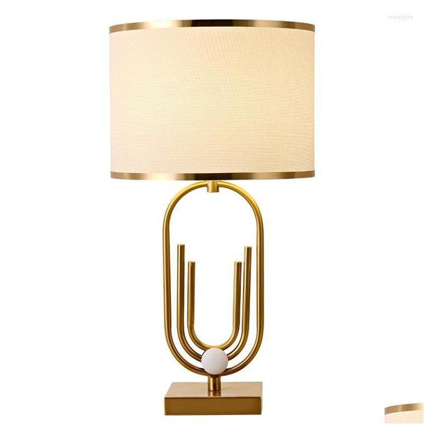 Lampes de table chambre luxueuse LUXE HAUT END lampe de chevet de style chinois américain Lumières de mariage créatives Éclairage Creative Drop Livraison Dhjtg
