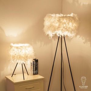 Tafellampen bedlamp veren het modeontwerp trouwkamer warme woonslaapkamer ZL355