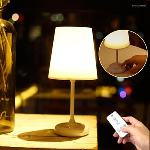 Lampes de table lampe de chevet bureau tactile charge USB lumière LED avec télécommande lampes de lecture pour lits de chevet et bureau