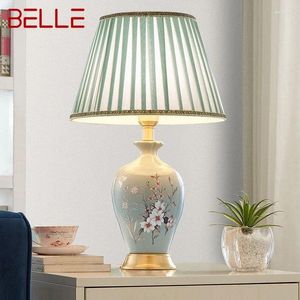 Lampes de table Belle Lampe en céramique contemporaine américaine luxueuse salon chambre chevet bureau lumière El ingénierie décorative