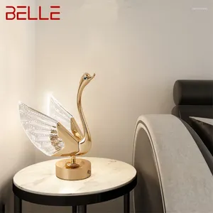 Lampes de table Belle Swan à LED moderne lampe rechargeable de conception créative Design Design Light Decor for Home Living Room