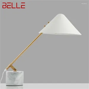 Lampes de table Belle lampe nordique LED moderne blanc créatif vintage marbre de bureau pour la décoration intérieure Étude de chambre à coucher de salon
