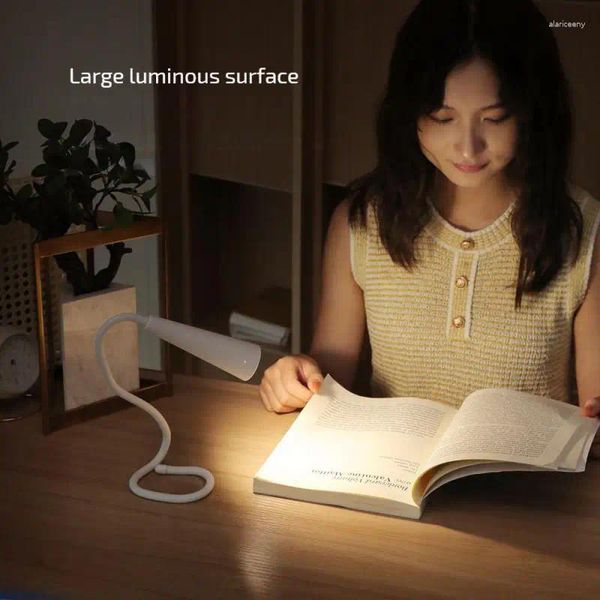 Lámparas de mesa Manguera flexible Luz nocturna Lámpara de lectura de escritorio colgante aleatoria Luces LED blancas flexibles Suaves