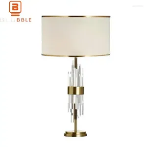 Lampes de table Blubble Blubble Crystal Stick Lampe Originalité Bulbes LED Décorez Bureau AC 90-260V Étude Tissu au chevet
