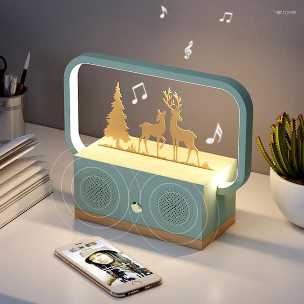 Lampes de table Bluetooth Music Sound Lampe de bureau Smart Touch Light Switch Night pour enfants Chambre Creative Anniversaire Cadeau Abajur Infantil
