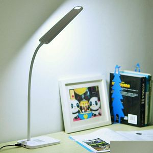 Tafellampen Brelong Led-tafellamp Dimmen Studie Lezen USB-uitgang Opladen Oogbescherming Nachtlampje Drop Delivery Lights Verlichting Dheyj