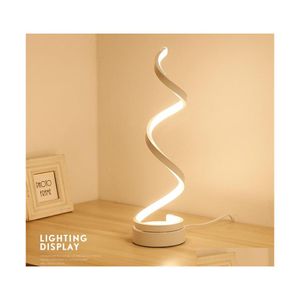 Tafellampen Brelong Spiraal LED -lamp gebogen warm wit licht slim acrylmateriaal Zeer geschikt 10162 drop levering lichten verlichting dhyiu