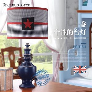 Lampes de table British Creative Blue Resin Deste