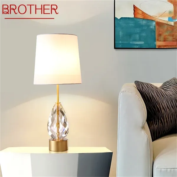 Lampes de table Brother Lrass Lampe Créative Creative Lighting Lighting Crystal LED Decoration For Home