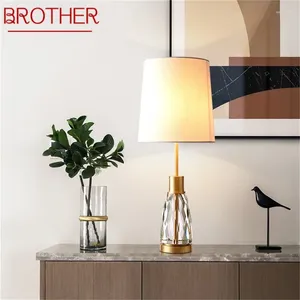 Tafellampen broer dimmer moderne lamp messing creatief bureau licht kristallen decoratie voor thuis