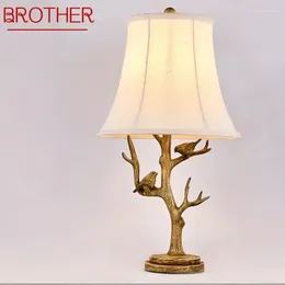 Lampes de table Frère Nordic Modernable Lampe American Retro Retro LED CHAMBRE PERSONNALITÉ CRÉCIATE DÉCOR CRÉATIVE HAUTAL BUR