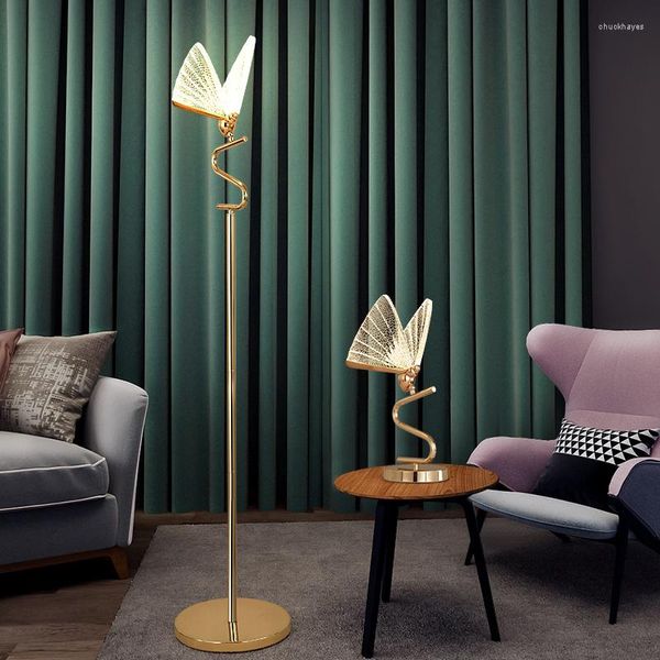 Lampes de table Lampe papillon Simple Postmodern Salon Creative Chambre Chevet Luxe Maison Led Night Lights