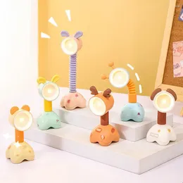 Lampes de table dessin animé Light Night Light Adorable Flicker Free Free Battery Prowered Mini Taille Decorative Bedroom Lampe