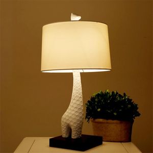 Tafellampen Cartoon Witte giraf voor kinderen slaapkamer bedstudie woonkamer decor moderne ontwerp dierenlichten armaturen