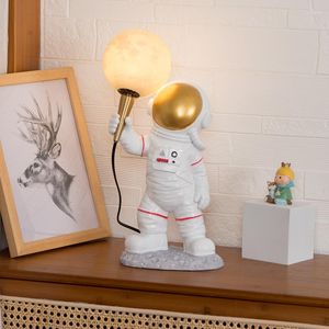 Tafellampen kinderkamer verlichting astronaut creatieve led lamp muur slaapkamer decoratie 3d maan desktop nachtlicht