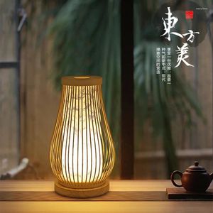 Tafellampen Chinese bamboe kleine lamp woonkamer slaapkamer studie dineren decoratieve thee house el sfeer