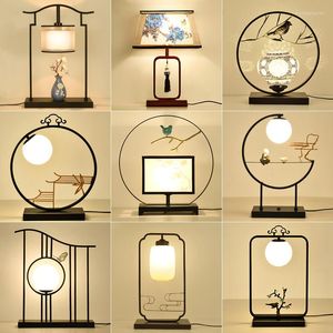 Lampes de Table Lampe Chinoise Chambre Chevet Étude Créative Simple Salon Imitation Classique Led