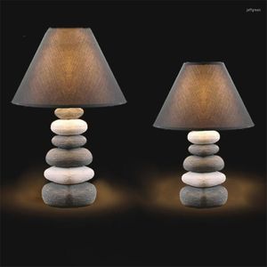 Lampes de table lampe en porcelaine chinoise LED chambre lampe de chevet nordique mode créative belle bureau M
