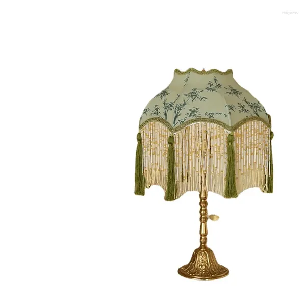 Lampes de table Style chinois bambou rétro livre salle à manger chambre chez l'habitant thé en laiton décoratif lampe de bureau atmosphère pendentif