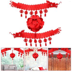 Lampes de table décoration de l'année chinoise Lanternes de mariage ornement dragon dragon pending paper festival décor de tissu non tissé