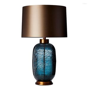 Tafellampen klassiek geglazuurde lamp home el verlichting decoratie blauw luxe woonkamer slaapkamer led bureau lichten druppel