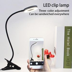 Lampes de table Clip Accessoires de lampe de bureau Petit dispositif d'éclairage professionnel universel USB LED Lampe de lecture Accessoire Blanc