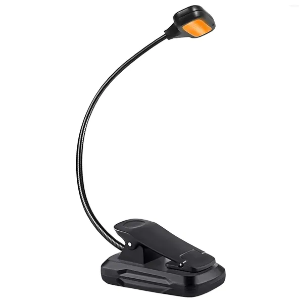 Lampes de table Clip sur la lumière du livre rechargeable pour la lecture au lit Bleu Blocage Lampe de soin des yeux Enfants Bookworms Noir