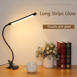 Tafellampen Clip-on Led Lamp 360 ° Flexibel GOOSECK Lichte Oogbescherming Bureau Warm/Witte lichten Stepless dimmen binnen