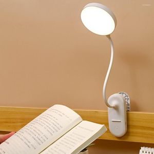 Lampes de table Clip On LED Liseuse Dortoir Travail Gradation USB Rechargeable Protection des Yeux Étudiant Lampe