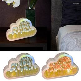 Lámparas de mesa nube tulipán LED lámpara DIY flor mar noche luz decoración moderna minimalista escritorio simulación para decoración de dormitorio