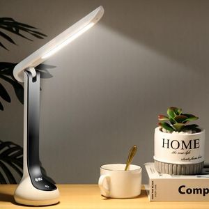 Tafellampen Inklapbare bureaulamp LED DIMMING VOOR KANTOOR SLAAPKAMER NACHT LICHT LICHT Oplaadbaar schriftelijk aanraking: