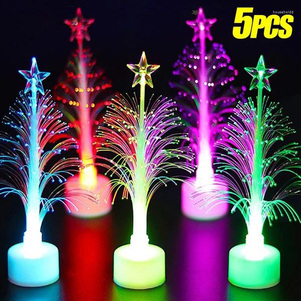 Lampes de table colorées LED fibre optique veilleuses Flash lampe de noël cadeau de noël décorations pour la maison ornements de vacances