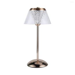 Lampes de table lampe sans fil lumière de luxe cristal nordique maison créative nuit blanche chaude pour la décoration de chevet