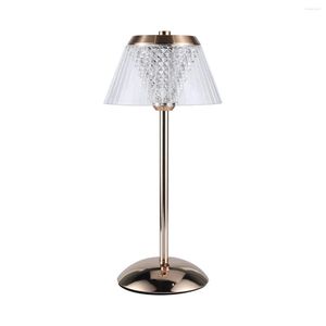 Lampes de table lampe sans fil lumière de luxe cristal nordique maison créative nuit blanche chaude pour la décoration de chevet