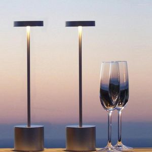 Table Lamps Cordless Lamp Wireless Retro LED Night Light Portable Rechargeable USB Small Desk Nightlight Outdoor Stepless Dimming Room