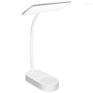 Lampes de table Lampe de lecture de bureau rechargeable sans fil USB 40 LED Contact 3 couleurs Dimmable 6 fonction de mémoire de luminosité