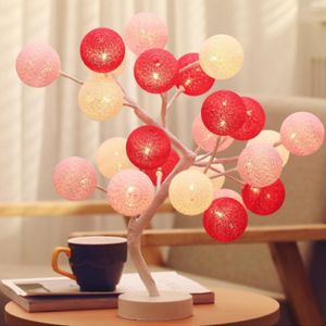 Tafellampen katoenen ball led slinger touwslichten kerstboomdecoraties feeënballen decoratie batterij USB lamp