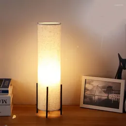 Lampes de table campagne chambre lumière nordique lampe en tissu chaud pour salon chevet dormir alimentation décoration de la maison