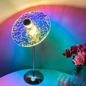 Tafellampen creatieve acryl zonnebloem decoratieve lamp usb slaapkamer bedriem net rode windmolen kleine nacht sfeer lampable