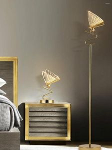 Tafellampen creatieve vlinder vorm led licht zink legering moderne luxe designer lamp voor slaapkamer bed thuis decoratie goud