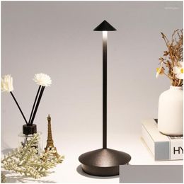 Lampes de table Creative Dining Touch LED El Bar Coffee Pina Pro Lamp Rechargeable Lampada Da Tavolo Decorative Desk Drop Livrot DHDBH