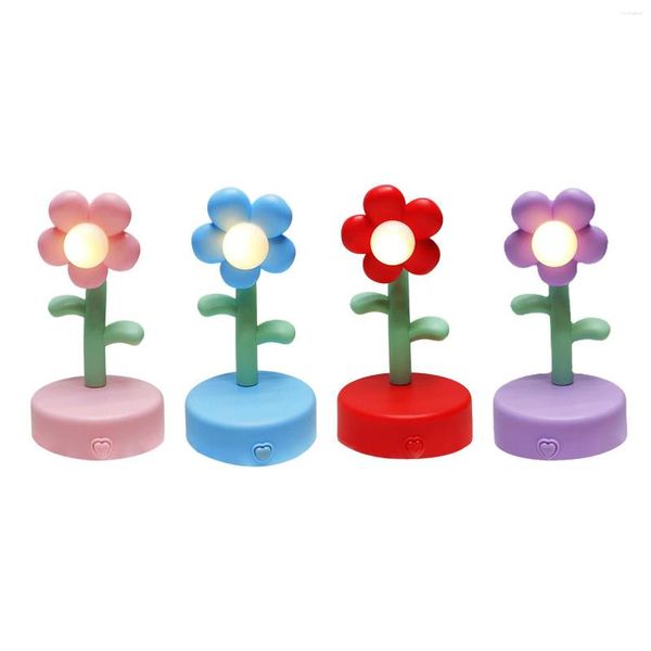 Lampes de table Creative Fleur Lampe Night Light Portable Bureau Décoratif Pour La Fête De Mariage Chambre Décoration Cadeau D'anniversaire