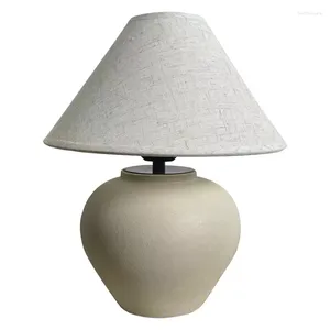 Lampes de table créatives lampe en céramique faite à la main wabi sabi el salon vintage décoratif de chevet