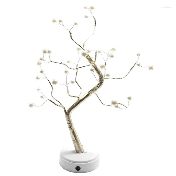 Lampes de table Creative LED Pearl Tree Lampe Décor de bureau 36 lumières pour la maison Chambre Décoration Night Light