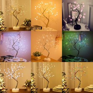 Tafellampen Creatieve Led Boom Lamp Vol Sterren 36/108 Leds Touch Schakelaar Fairy Night Gift Kerst Voor Kinderen thuis Slaapkamer