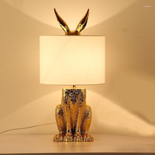 Lampes de table créative nordique résine lampe américaine lampes de lecture bureau chambre chevet El Bar décoratif maison
